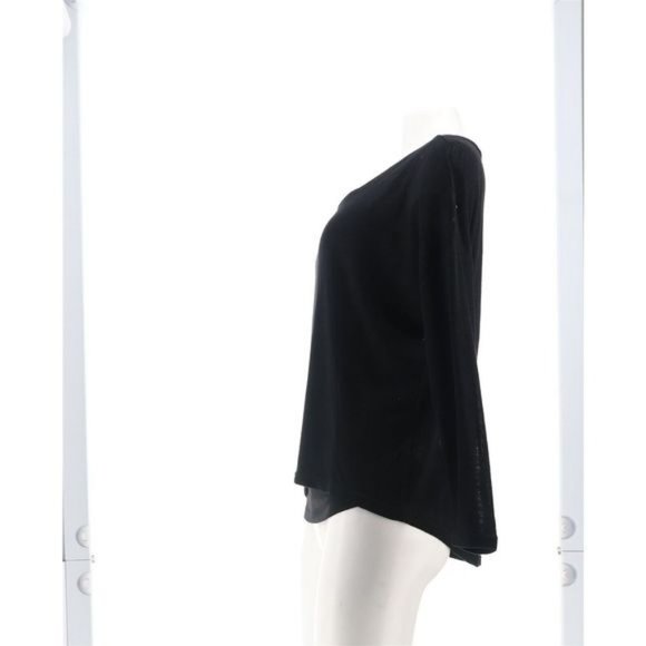 NWT WE BY LIVING IN YELLOW SLOUCHY WEEKEND KNIT TUNIC & TANK SET BLACK SMALL - Picture 3 of 11